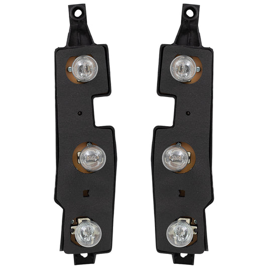 Brock Replacement Driver and Passenger Set Tail Lights Connector Plate Compatible with 1988-2000 C/K Pickup Truck 16511565 16511566
