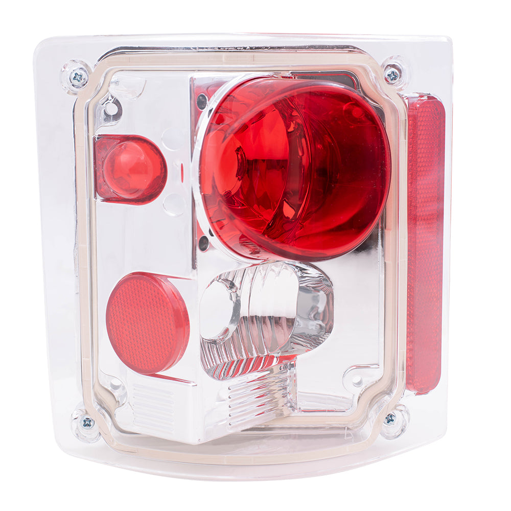Brock Replacement Driver and Passenger Set Clear Altezza Tail Lights Compatible with 1978-1987 C/K Pickup Truck