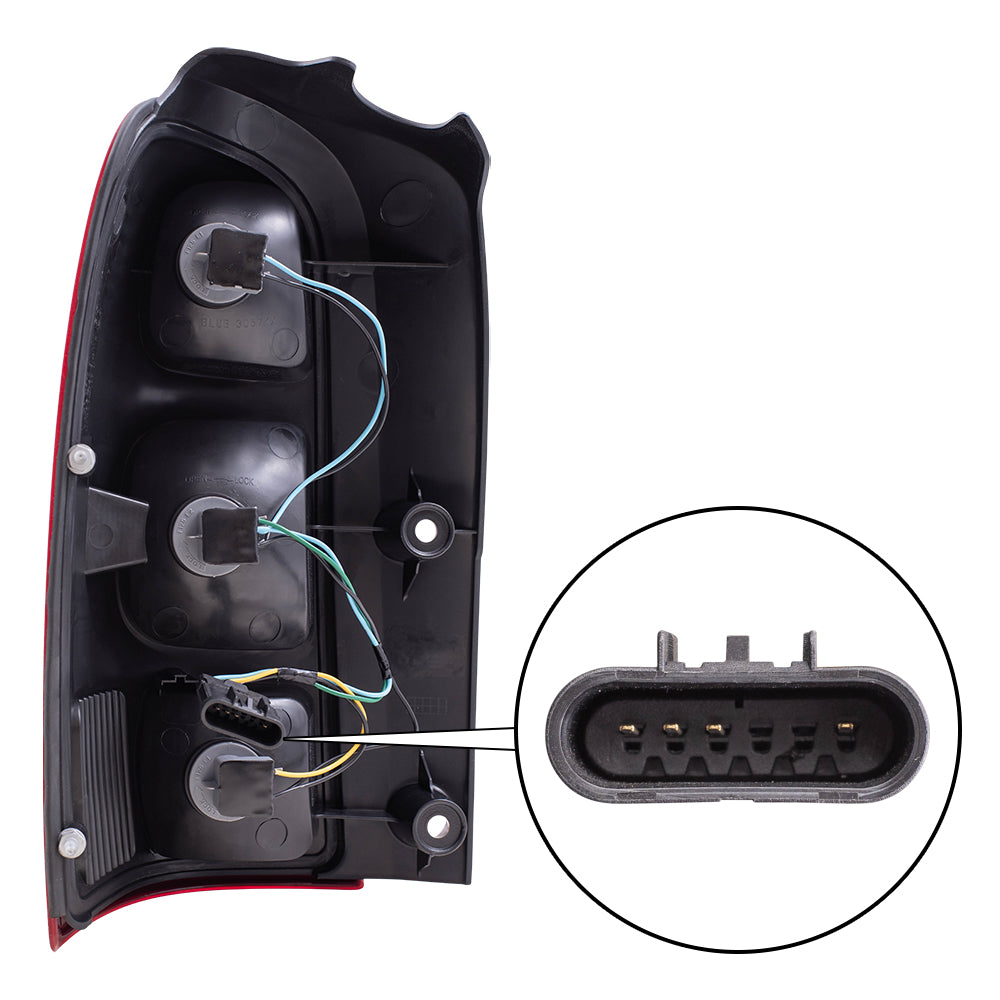 Brock Replacement Driver and Passenger Set Tail Lights Compatible with 05-07 Terraza Uplander Relay Montana SV6 15787131 15787132