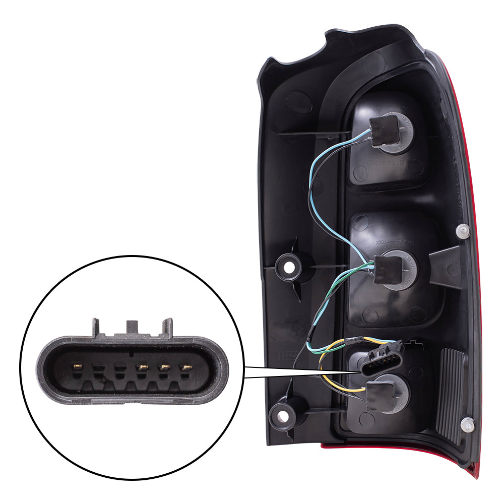 Brock Replacement Driver Tail Light Compatible with 05-07 Montana SV6 Relay Terraza Uplander 15787131