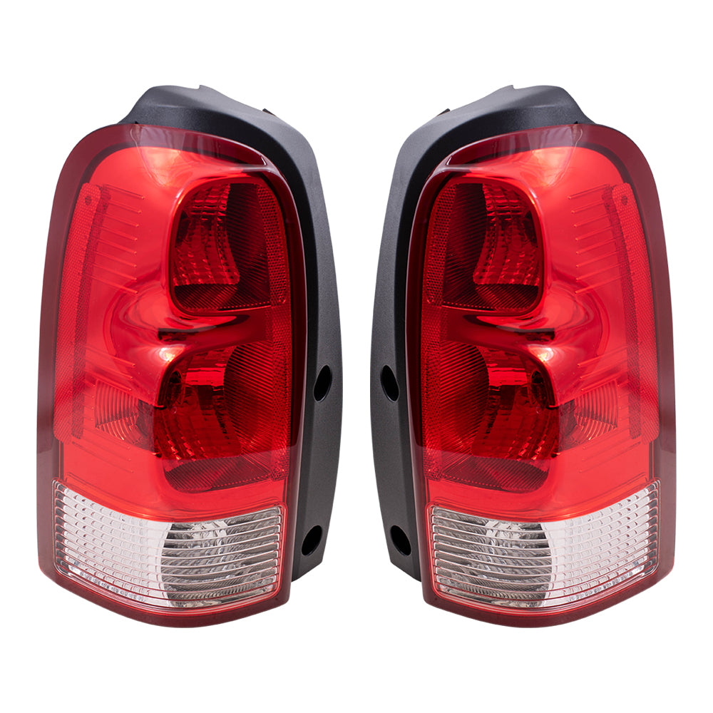 Brock Replacement Driver and Passenger Set Tail Lights Compatible with 05-07 Terraza Uplander Relay Montana SV6 15787131 15787132