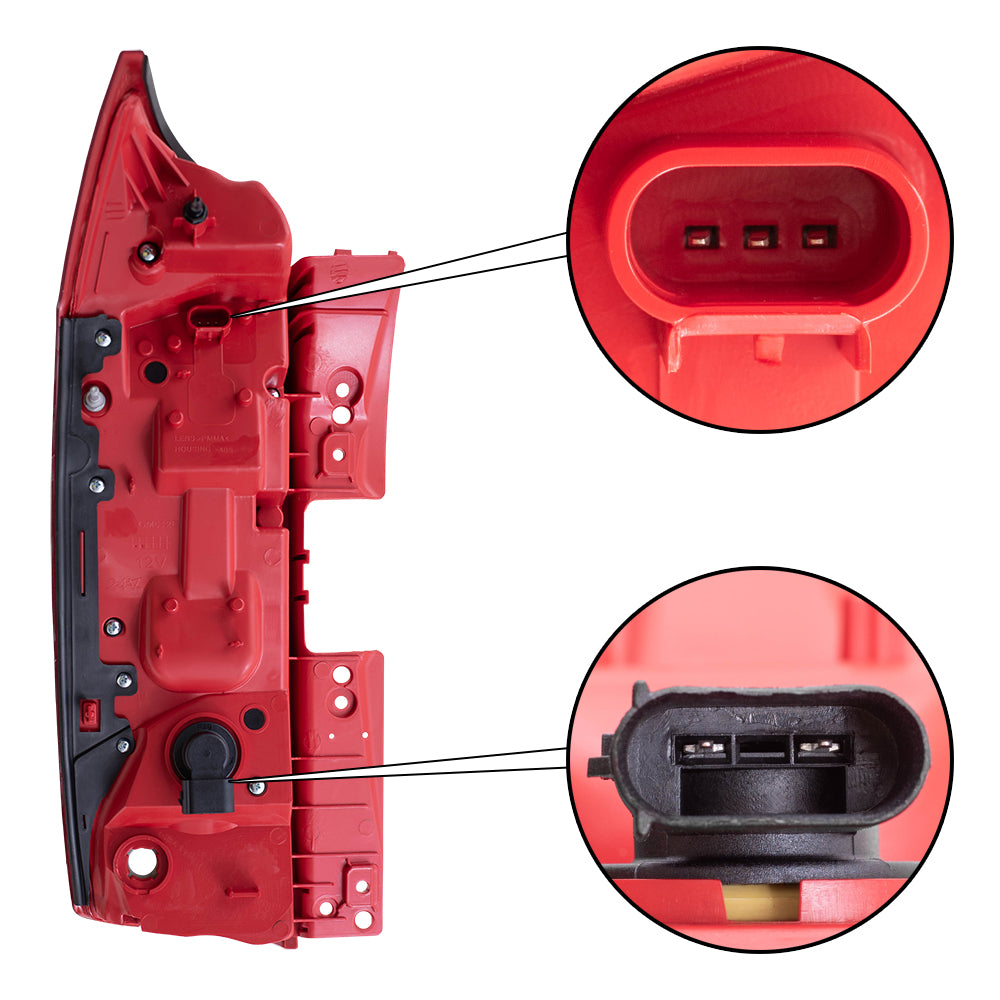 Brock Replacement Driver and Passenger Set Tail Lights Compatible with 2010-2016 SRX SUV 22774014 22774015