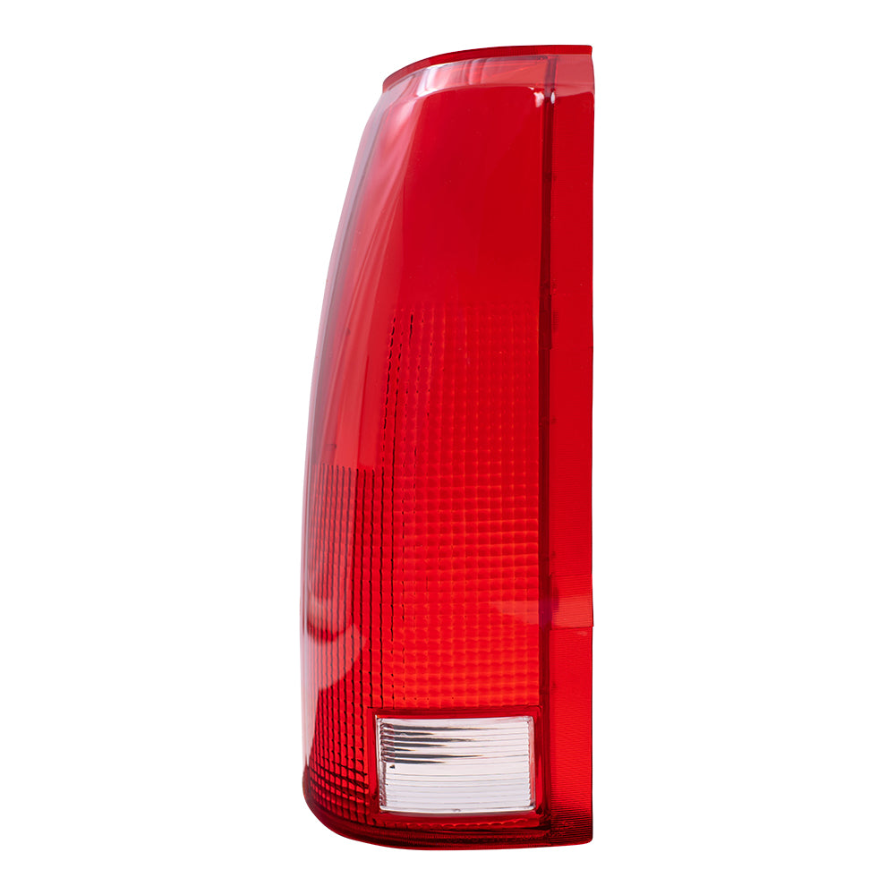 Brock Replacement Driver Tail Light Lens Compatible with 1988-2000 C/K Pickup Truck 16506355