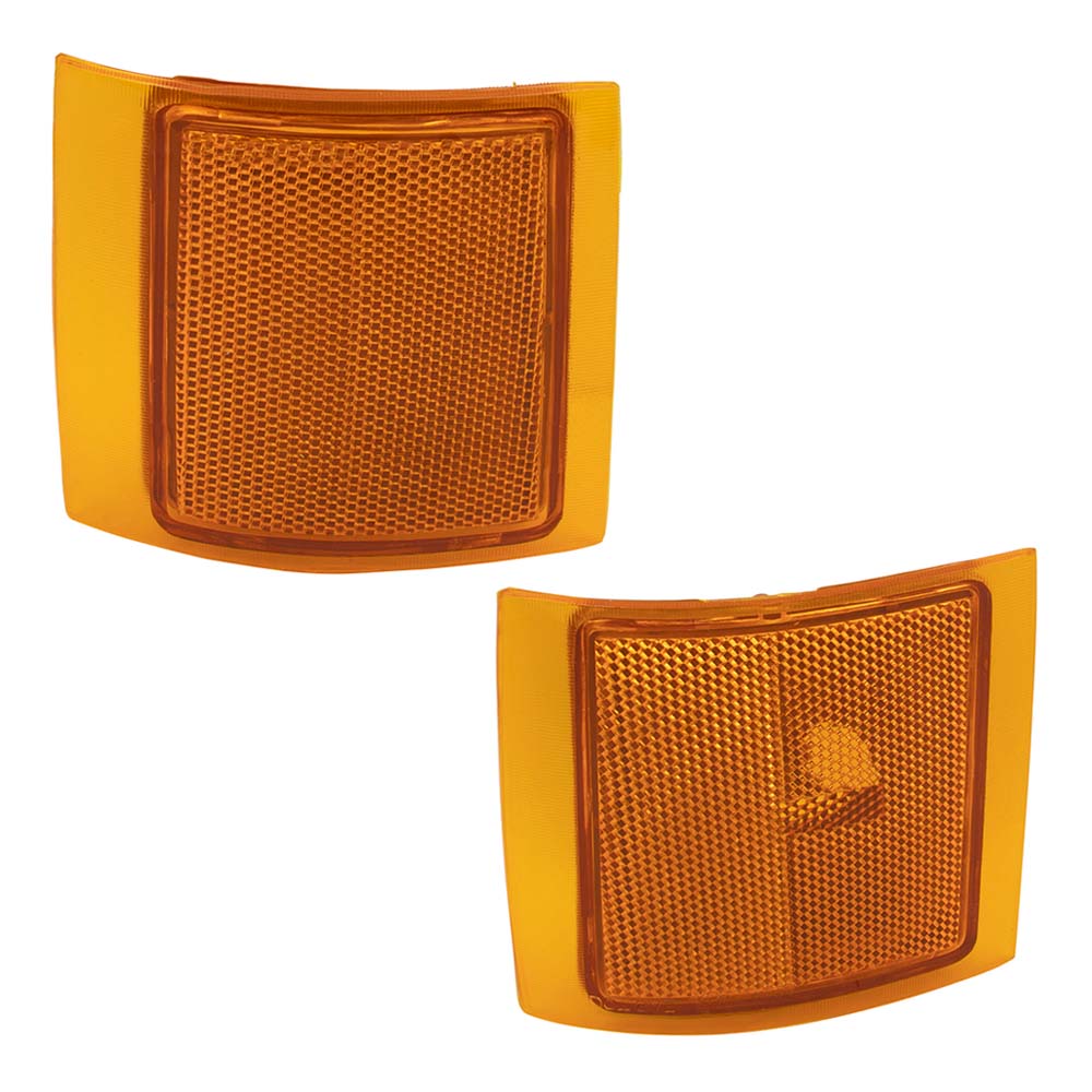 Side Markers Compatible with 1994-2002 Chevy Old Body Style Pickup Truck Driver and Passenger Set