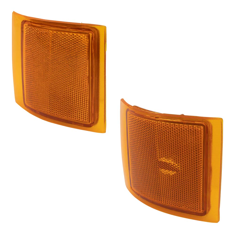 Side Markers Compatible with 1994-2002 Chevy Old Body Style Pickup Truck Driver and Passenger Set