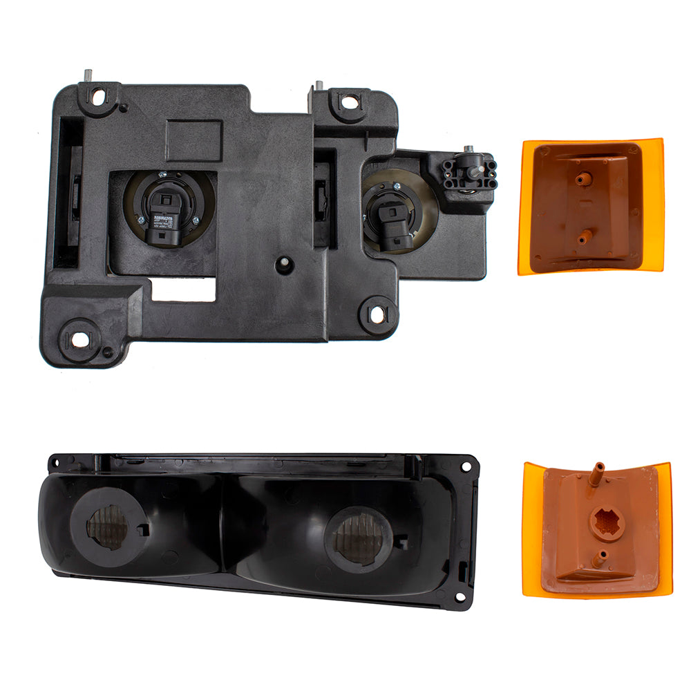 Fits 94-99 Chevy C/K Pickup SUV Headlights w/ Front & Side Signal Lights