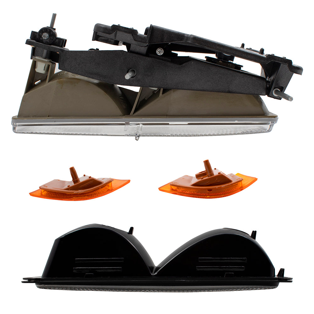 Fits 94-99 Chevy C/K Pickup SUV Headlights w/ Front & Side Signal Lights