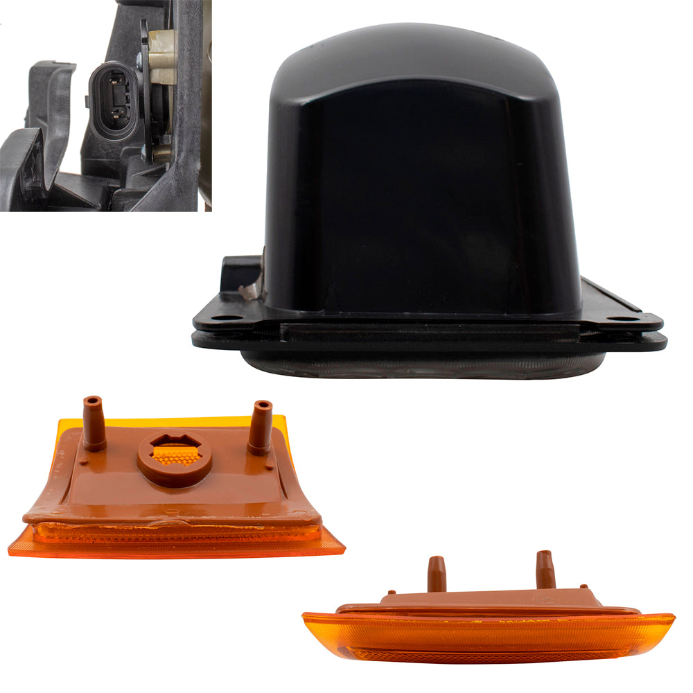 Fits 94-99 Chevy C/K Pickup SUV Headlights w/ Front & Side Signal Lights