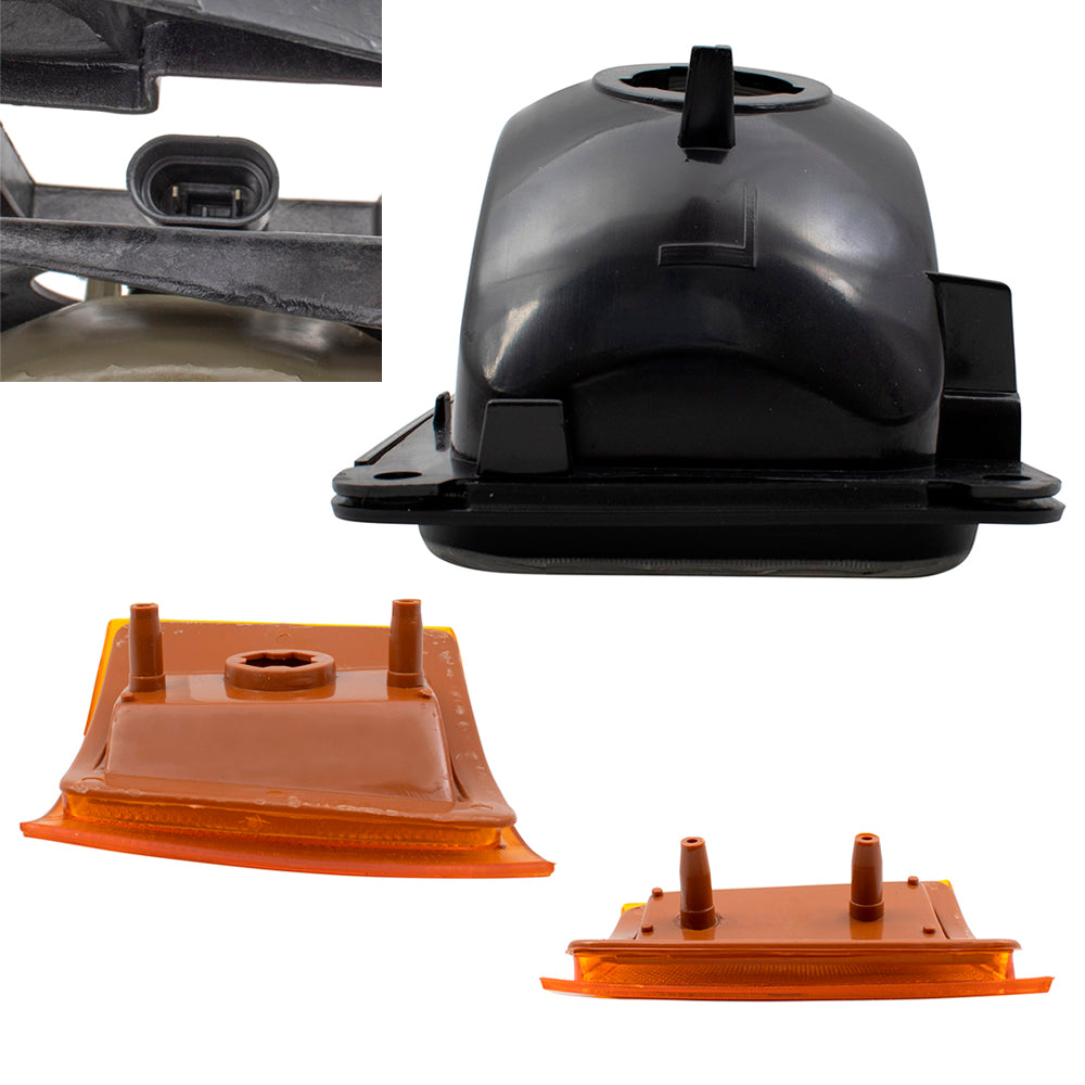 Fits 94-99 Chevy C/K Pickup SUV Headlights w/ Front & Side Signal Lights