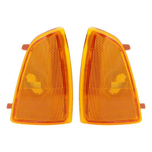Brock Replacement Driver and Passenger Set Signal Side Marker Lights Compatible with 95-97 Blazer S10 Pickup Truck 5976405 5976406