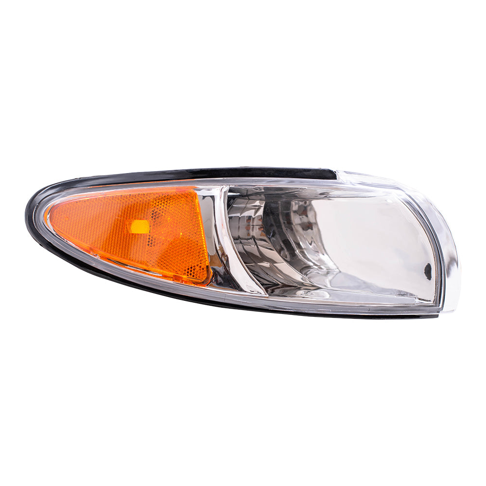 Brock Replacement Driver and Passenger Set Park Signal Side Marker Lights Compatible with 1997-2003 Grand Prix 16521833 16521834