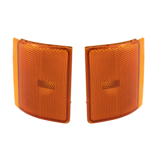 Brock Aftermarket Replacement Driver Left Passenger Right Lower Side Marker Light Unit Set Compatible with 1994-2002 GMC C/K Pickup
