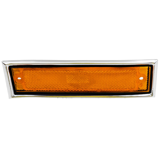 1981-1986 GM C/K Pickup Side Marker Light Lens and Housing Amber with Chrome Trim Front Right 1986-1991 GM R/V Pickup 1981-1981 Chevrolet Blazer 1981-1991 GMC Jimmy 1981-1986 GM C/K Suburban 1987-1991 GM R/V Suburban