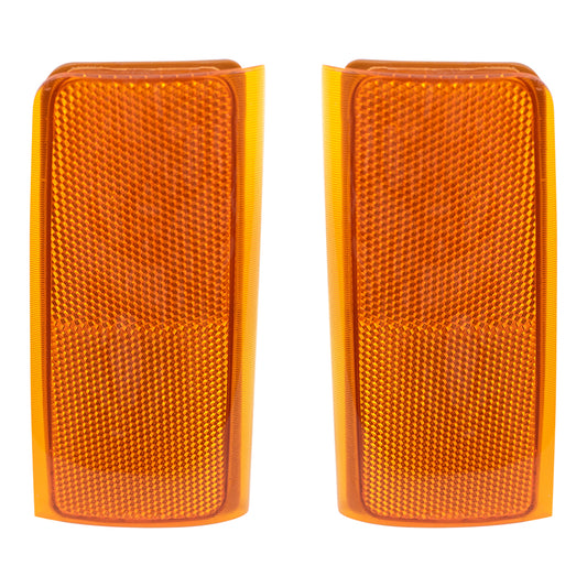 Brock Replacement Driver and Passenger Set Signal Side Marker Lights Compatible with 88-02 Blazer Suburban Tahoe Yukon C/K Pickup Truck
