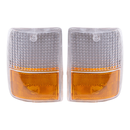 Brock Replacement Driver and Passenger Set Signal Side Marker Light Compatible with 1987-1990 Caprice 5974649 5974650