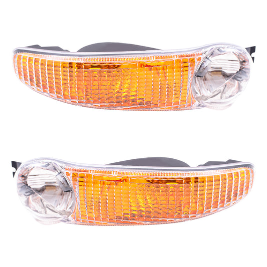 Brock Replacement Driver and Passenger Set Park Signal Side Marker Lights Compatible with 01-06 Yukon Denali Yukon XL 1500 Denali Sierra C3 & Sierra Denali