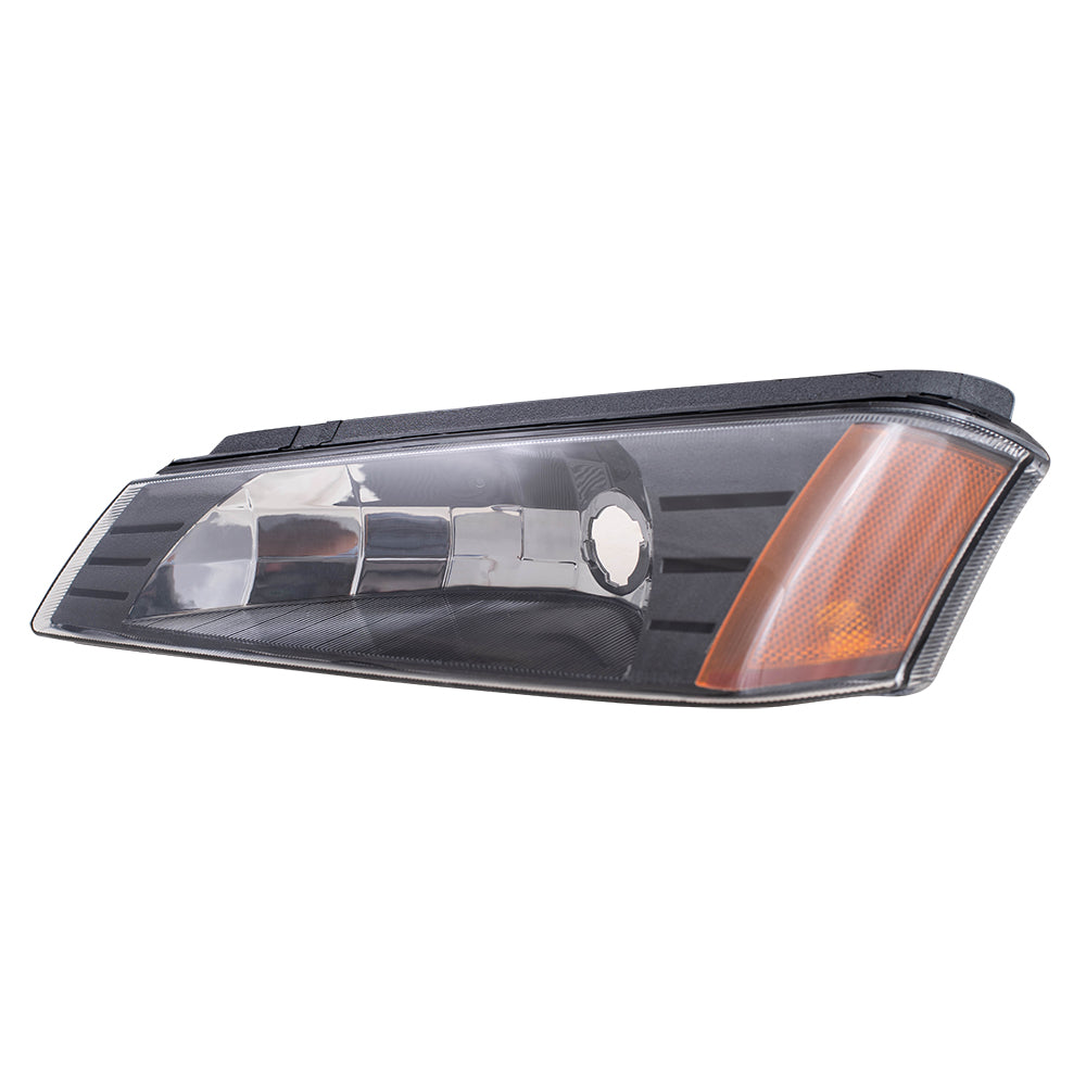 Brock Replacement Driver Park Signal Front Marker Light Compatible with 2002-2006 Avalanche Pickup Truck w/Body Cladding