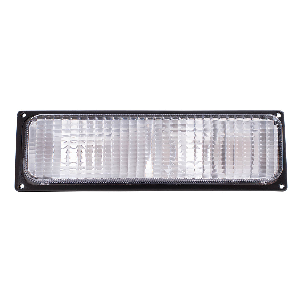Brock Replacement Passenger Park Signal Front Marker Light Compatible with 1988-1989 C/K Pickup Truck w/Dual Sealed Beam Headlight