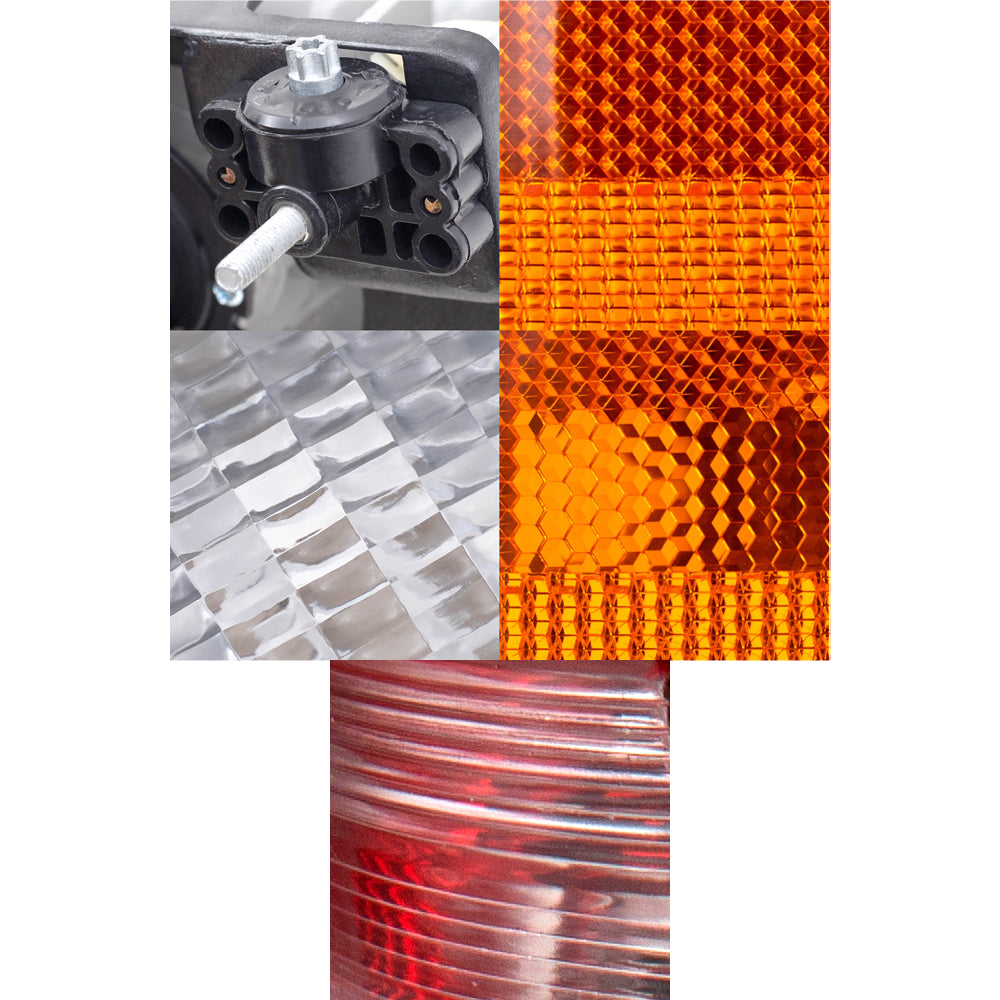 Headlights, Signal Marker Lights, Upper Side Marker Reflectors, Lower Side Marker Lights and Tail Lights 10 Piece Set Compatible with 1990-1993 C/K Trucks & 1992-1993 Suburban/Blazer