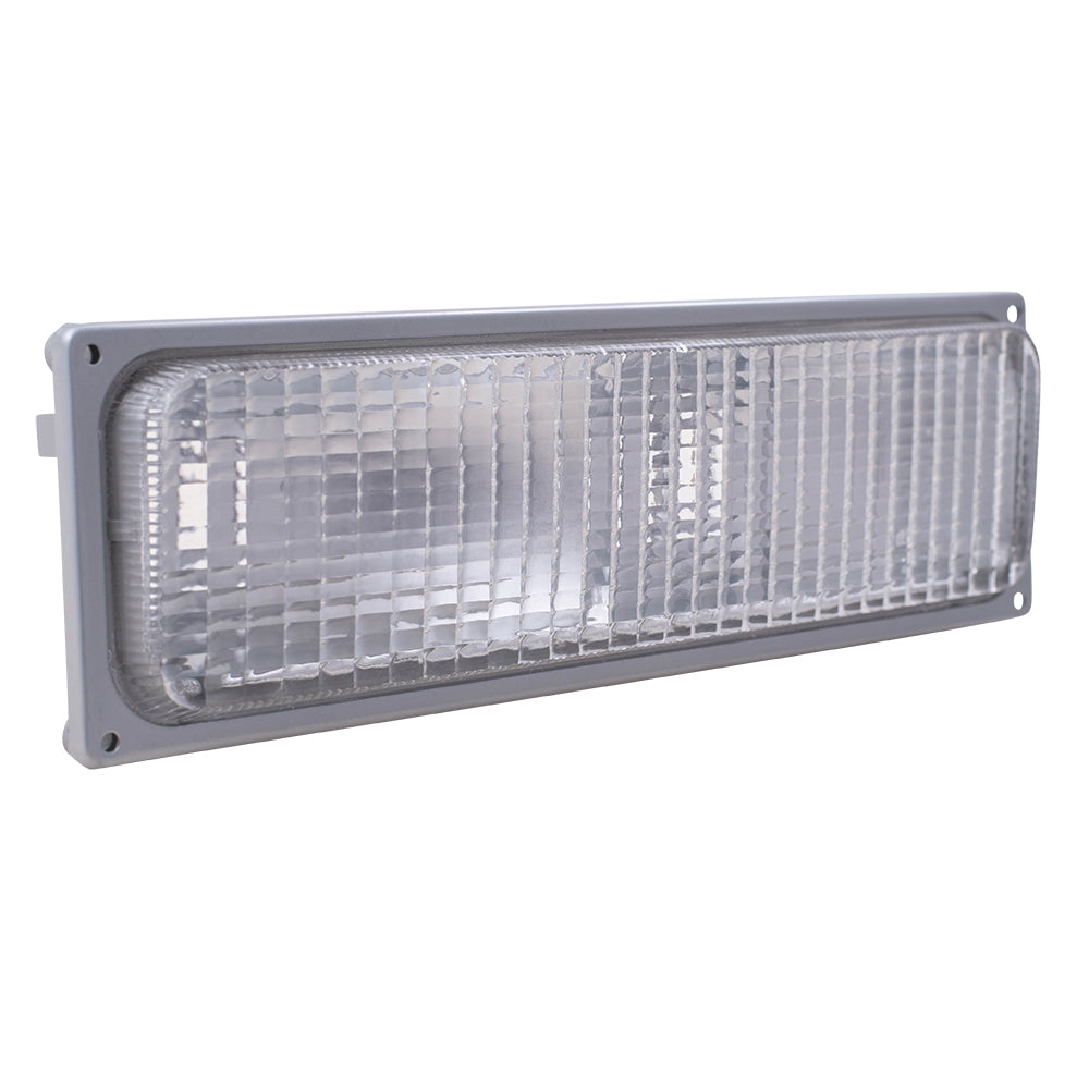 Brock Replacement Passenger Park Signal Front Marker Light Compatible with 1990-1993 C1500 C2500 K1500 K2500 Pickup Truck