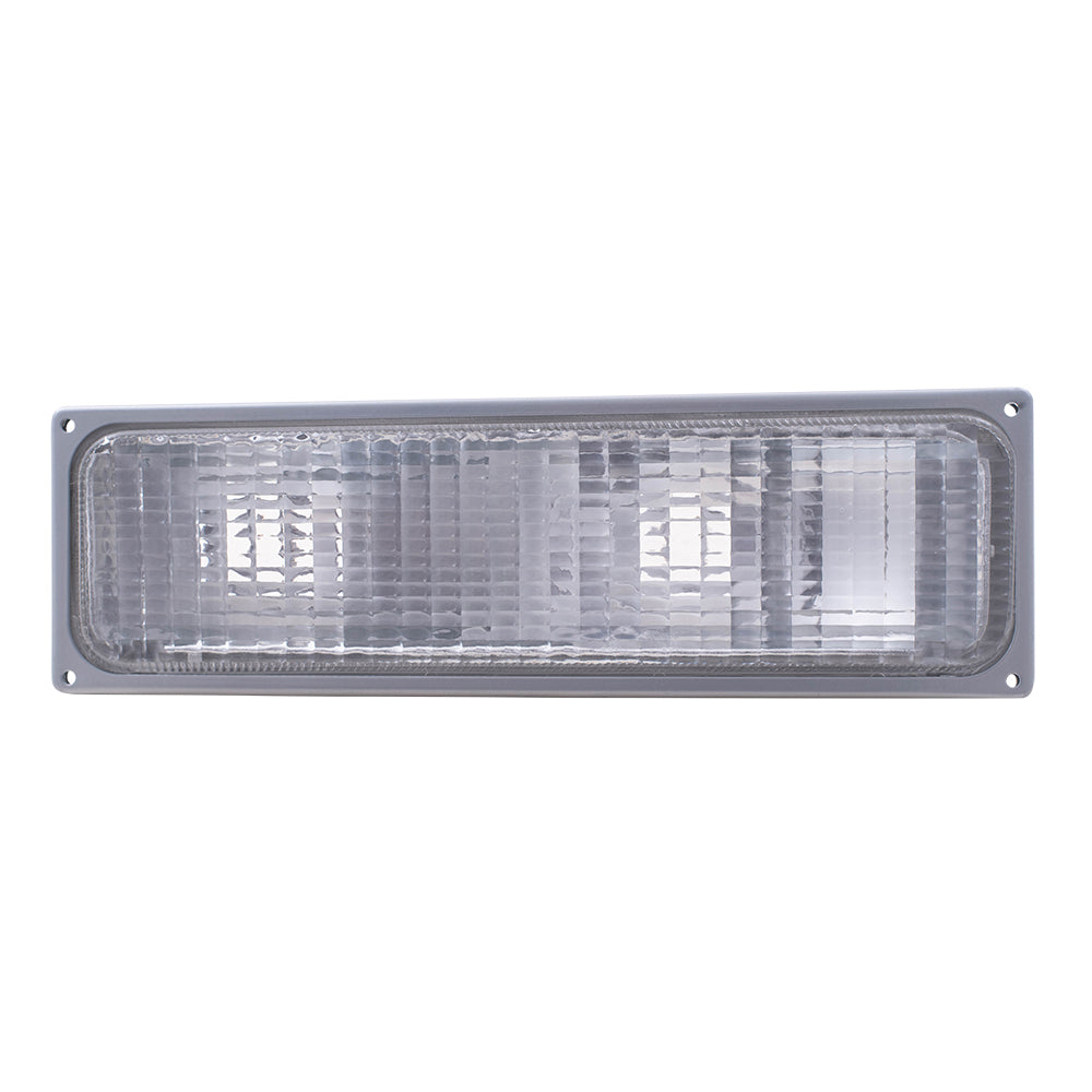 Brock Replacement Passenger Park Signal Front Marker Light Compatible with 1990-1993 C1500 C2500 K1500 K2500 Pickup Truck