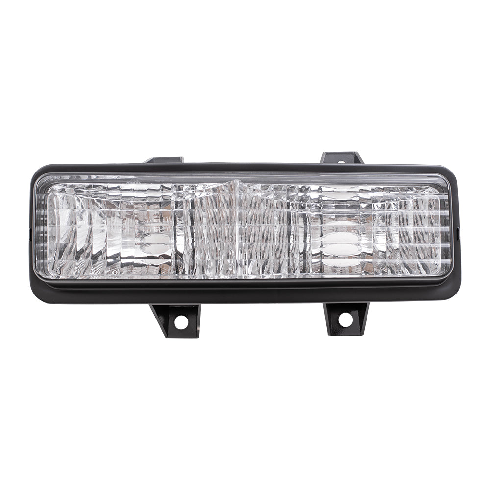 Brock Replacement Driver and Passenger Set Park Signal Front Marker Lights Compatible with 1989-1991 R/V Pickup Truck Suburban Blazer Jimmy