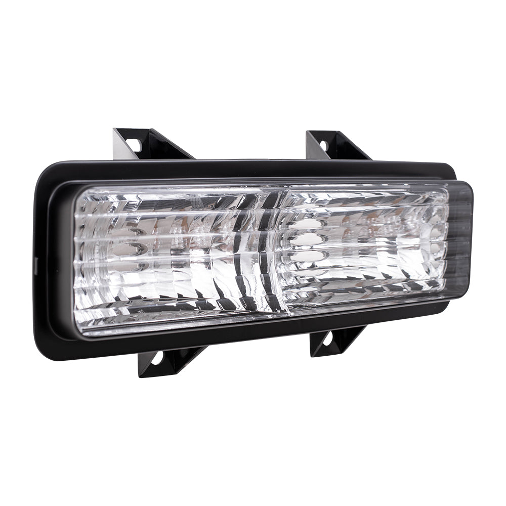 Brock Replacement Driver and Passenger Set Park Signal Front Marker Lights Compatible with 1989-1991 R/V Pickup Truck Suburban Blazer Jimmy