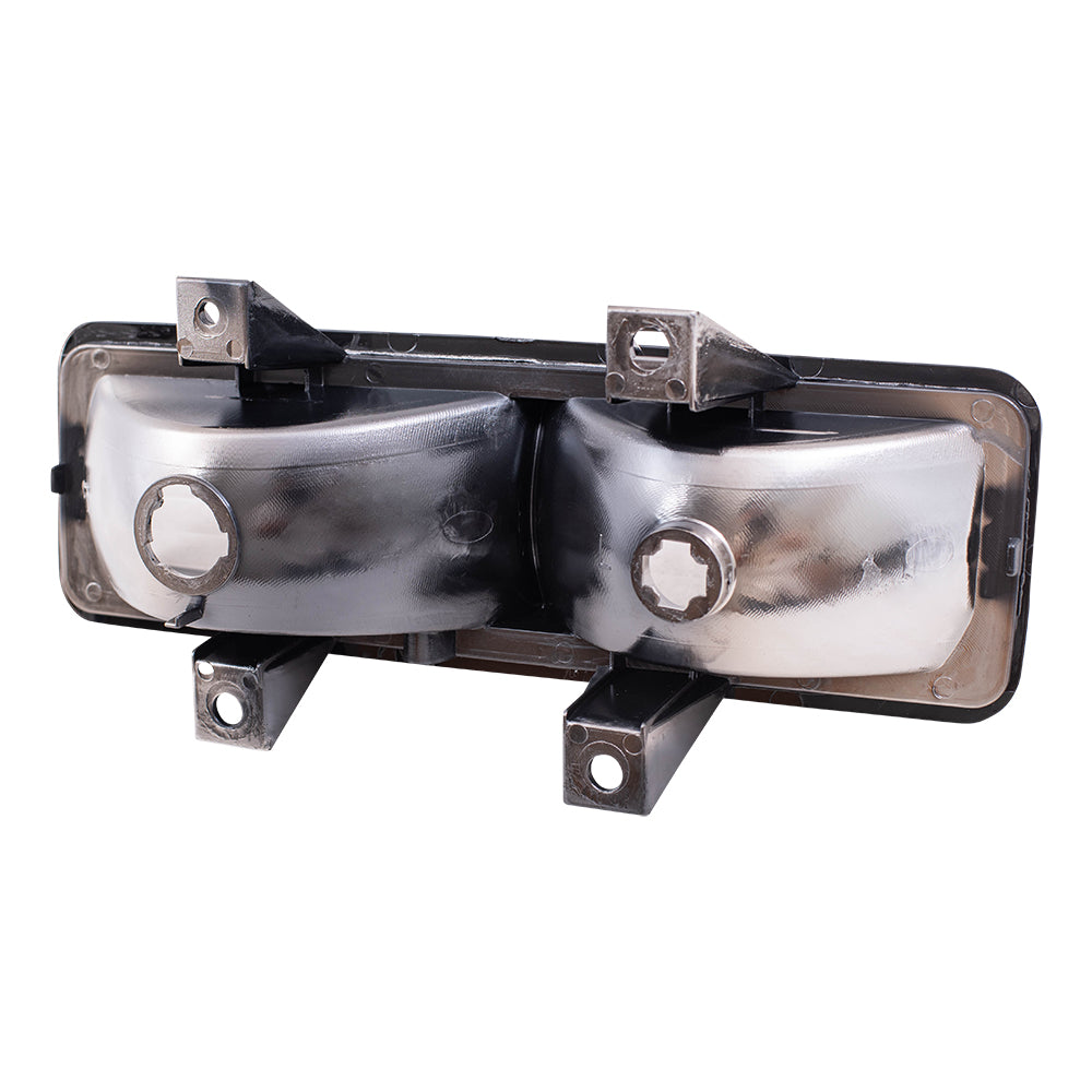 Brock Replacement Driver and Passenger Set Park Signal Front Marker Lights Compatible with 1989-1991 R/V Pickup Truck Suburban Blazer Jimmy
