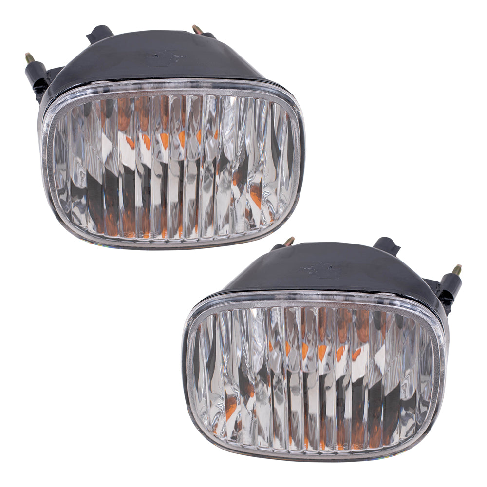 Brock Replacement Driver and Passenger Set Daytime Running Lights Compatible with 05-07 Terraza Relay Montana SV6 Uplander Van 15794332 15794333