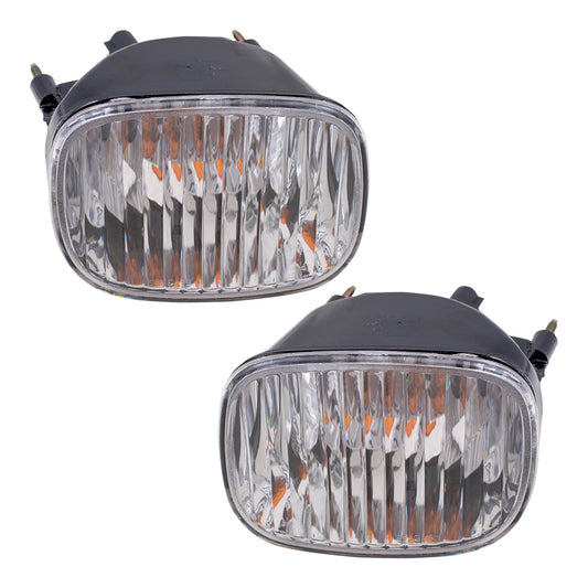 Brock Replacement Driver and Passenger Set Daytime Running Lights Compatible with 05-07 Terraza Relay Montana SV6 Uplander Van 15794332 15794333