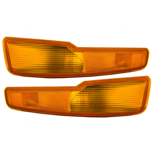 Brock Replacement Driver and Passenger Set Park Signal Side Marker Lights Compatible with 1997-1999 LeSabre 5977563 5977564