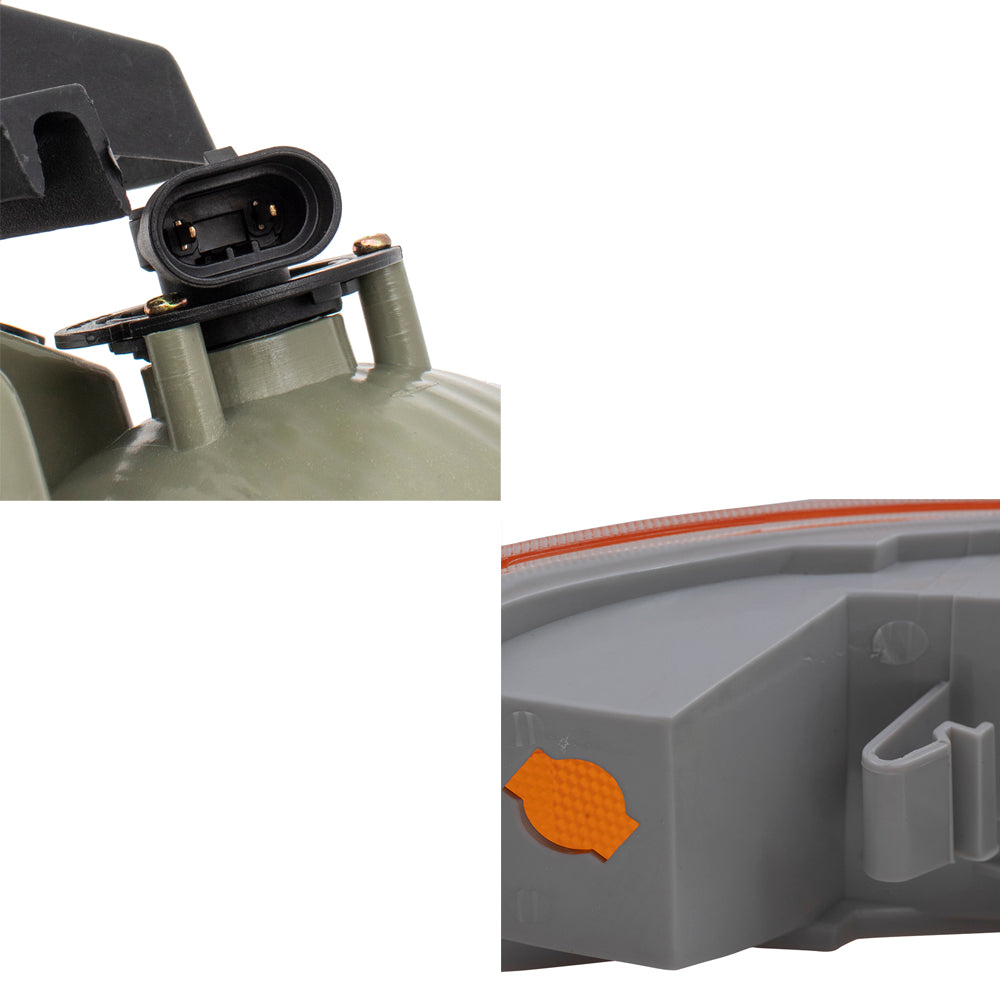 Driver Headlight with Side Signal Light Compatible with 1999-2002 Silverado Pickup Truck 16526133 15199558