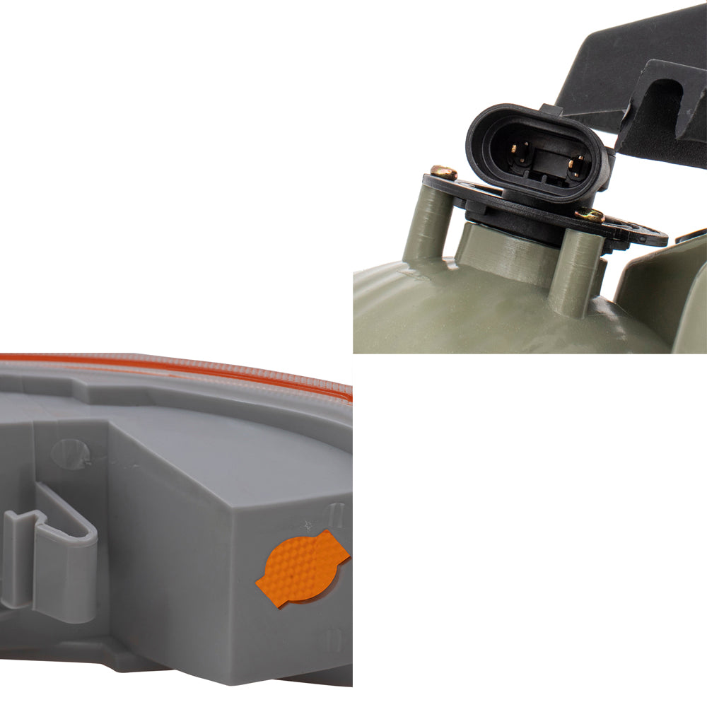 Headlight with Side Signal Light Compatible with 1999-2002 Silverado Pickup Truck 16526134 15199559