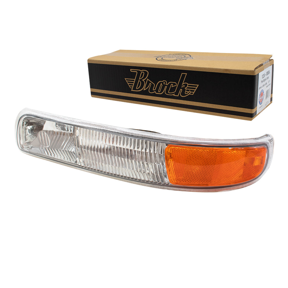 Brock Replacement Driver Park Signal Side Marker Light Compatible with 1999-2002 Silverado Pickup Truck SUV 15199558