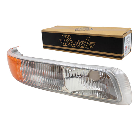 Brock Replacement Passenger Park Signal Side Marker Light Compatible with 1999-2002 Silverado Pickup Truck 15199559