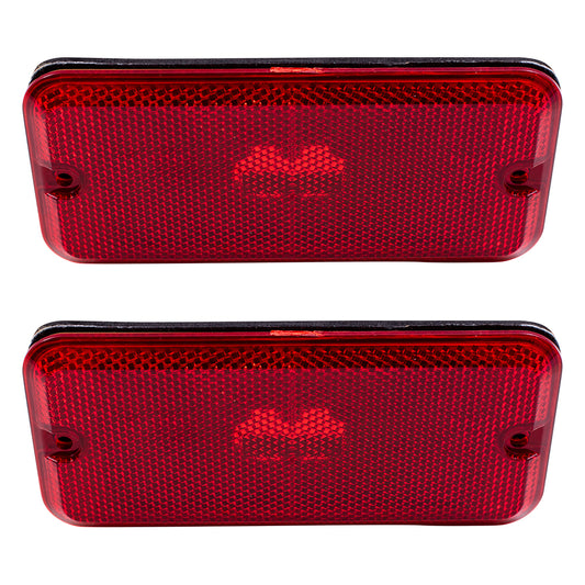 Brock Replacement Set Rear Signal Side Marker Lights Compatible with 1985-1996 G/P Van Early Design 5977809