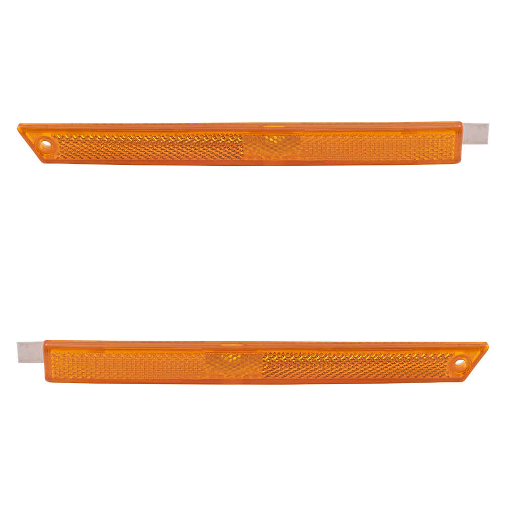 Brock Replacement Driver and Passenger Side, Side Marker Light Units Compatible with 1997-2003 Malibu and 04-05 Malibu Classic and 97-99 Cutlass 16522557 16522558