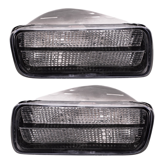 Brock Replacement Driver and Passenger Side Park Signal Marker Light Units Compatible with 1985-1987 Camaro Z28 & 1988-1992 Camaro