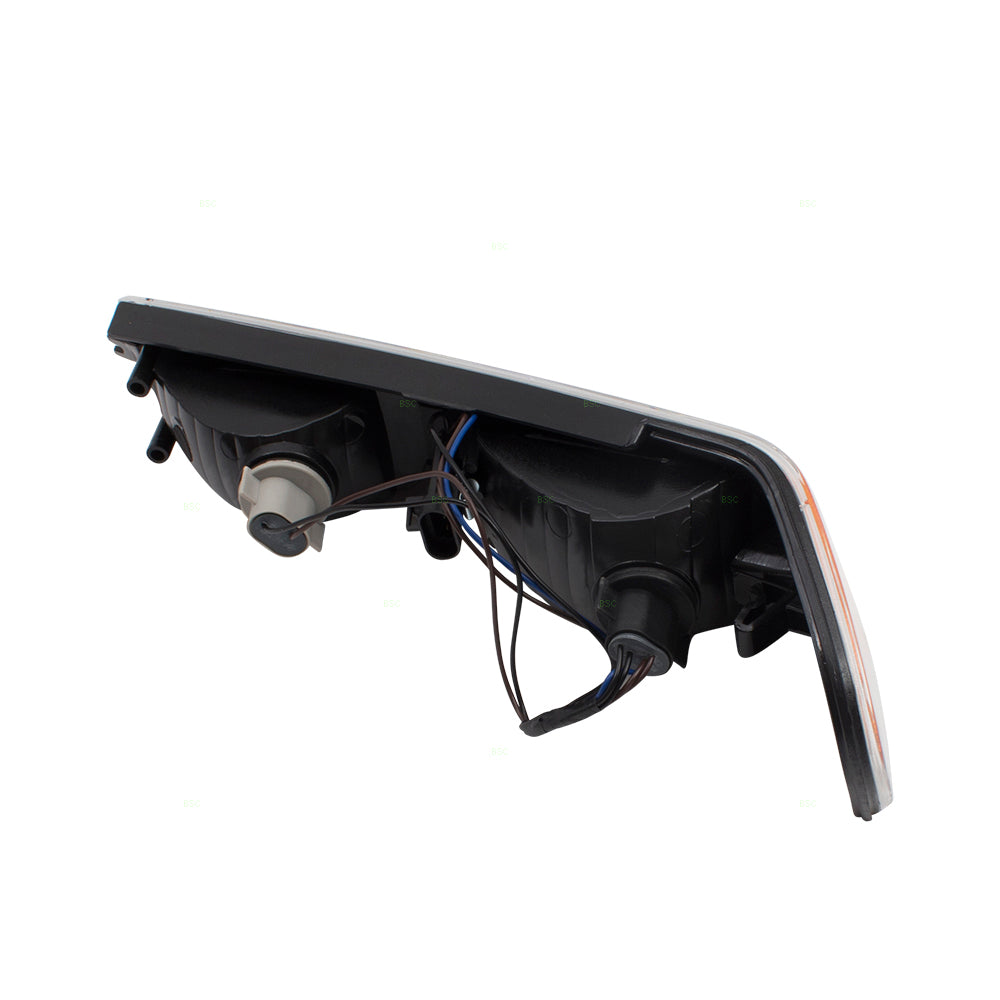 Brock Replacement Driver and Passenger Set Park Signal Front Marker Lights w/ Black Bezels Compatible with 2004-2012 Colorado Canyon Pickup Truck