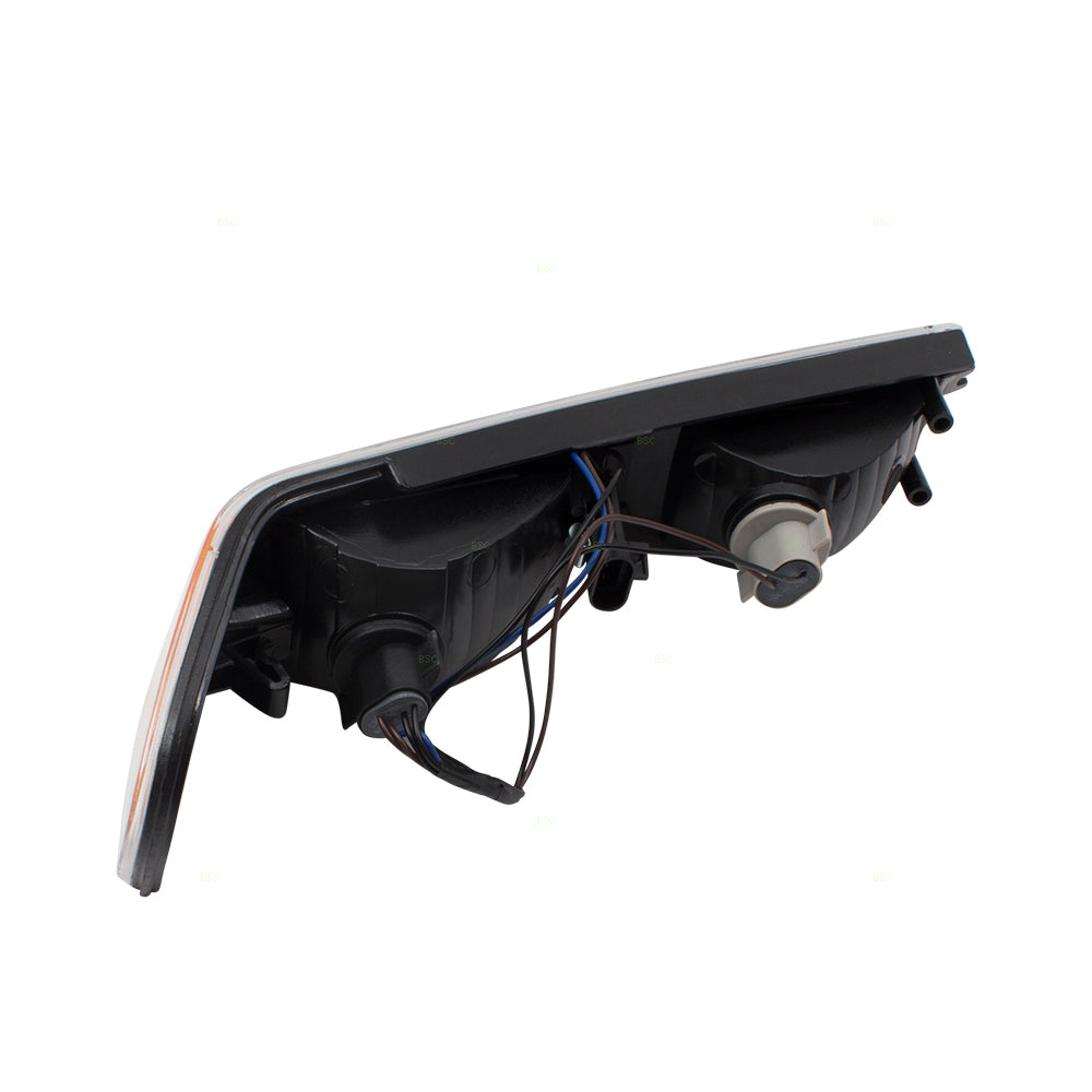 Brock Replacement Driver Park Signal Front Marker Light Black Bezel Compatible with 2004-2012 Colorado Canyon Pickup Truck
