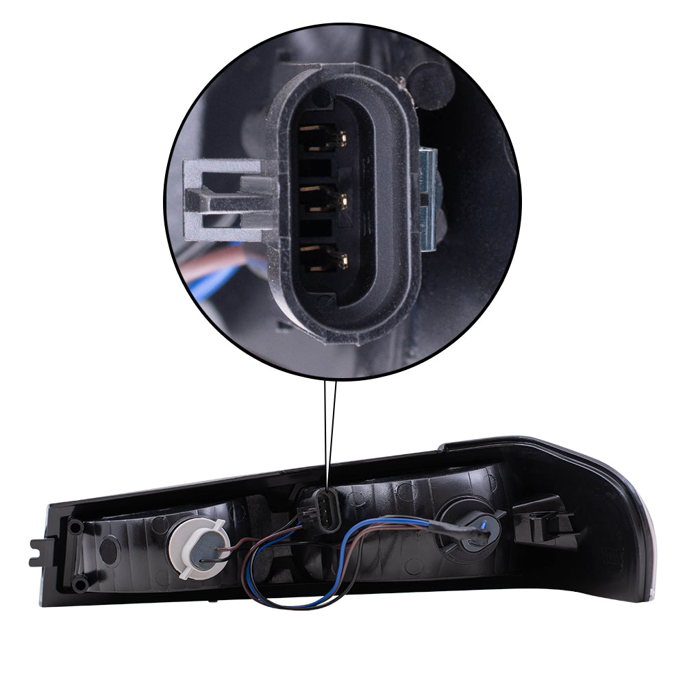 Brock Replacement Driver and Passenger Set Park Signal Side Marker Light Compatible with 2005-2008 Colorado Pickup Truck