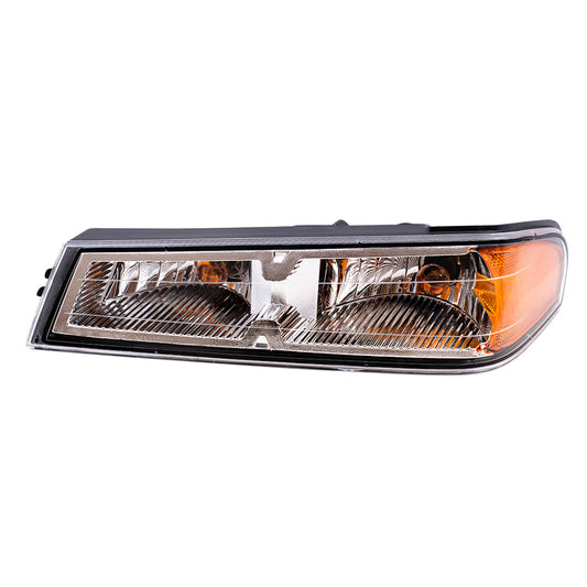 Park Signal Light fits 05-08 Chevy Colorado Pickup Driver Lens w/ Chrome Housing