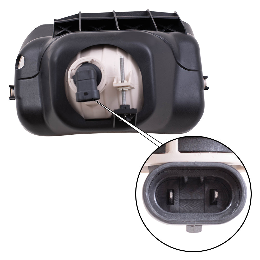 Brock Replacement Driver and Passenger Set Fog Lights Compatible with 2003-2004 Silverado Avalanche Pickup Truck 15190982 15190983