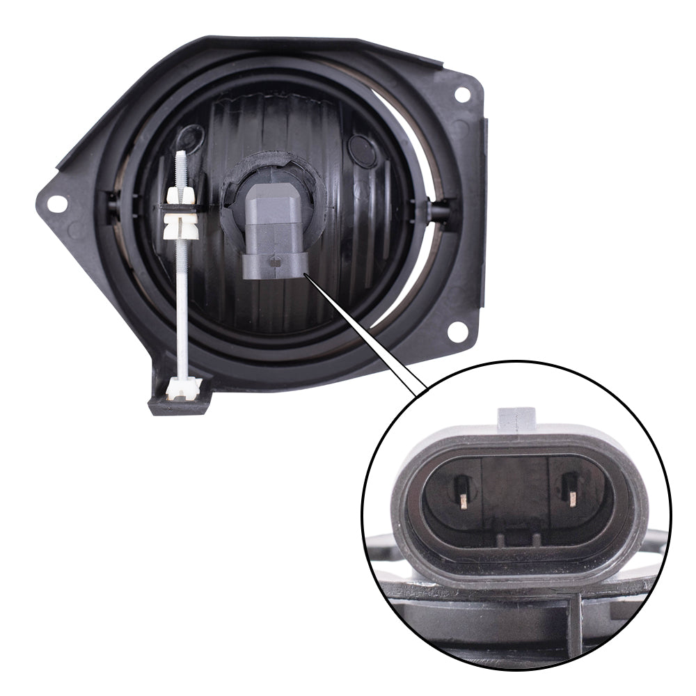 Brock Replacement Driver and Passenger Set Fog Lights Compatible with 2006-2010 H3 2009-2010 H3T Pickup Truck 15807157 15807158