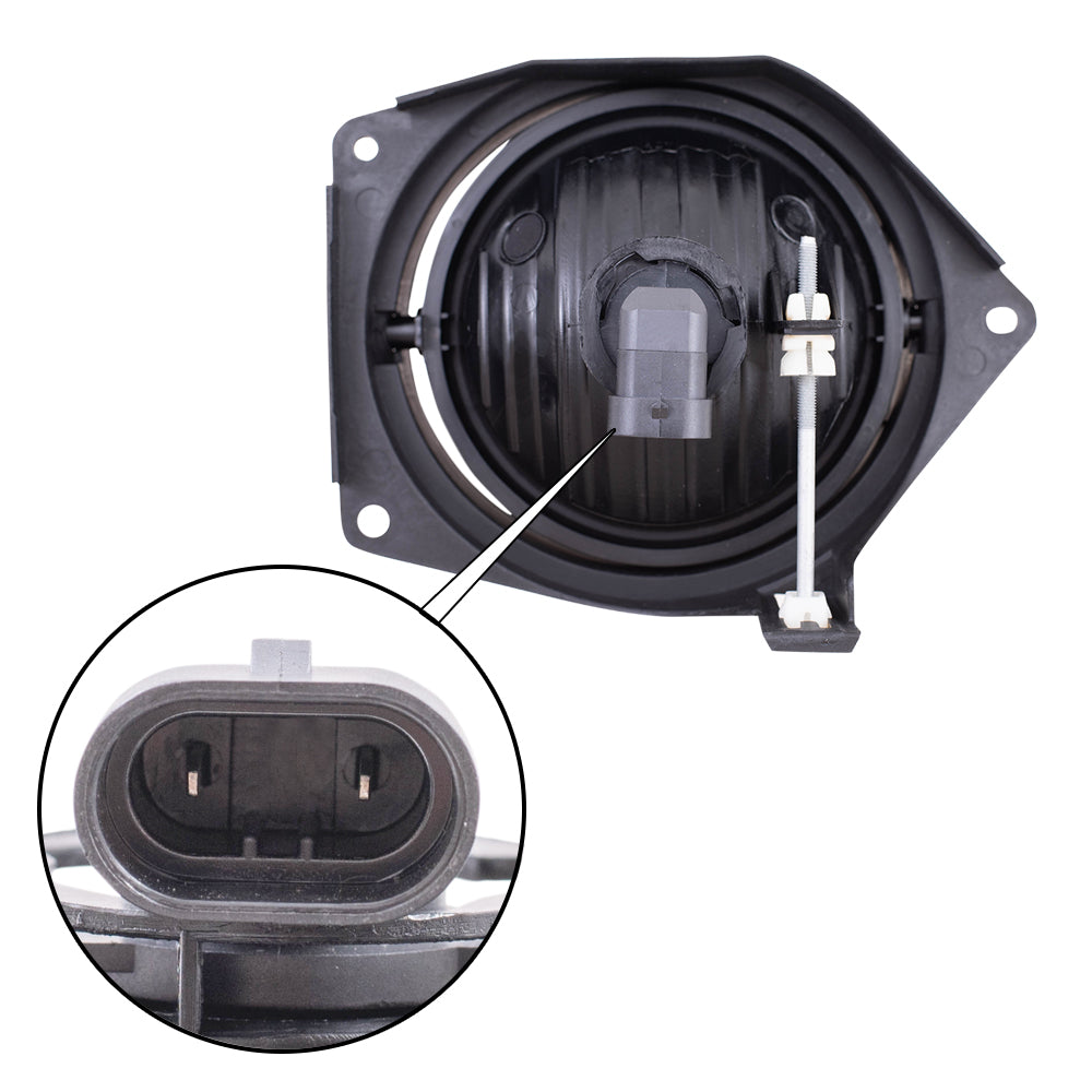 Brock Replacement Driver Fog Light Compatible with 2006-2010 H3 2009-2010 H3T Pickup Truck 15807157