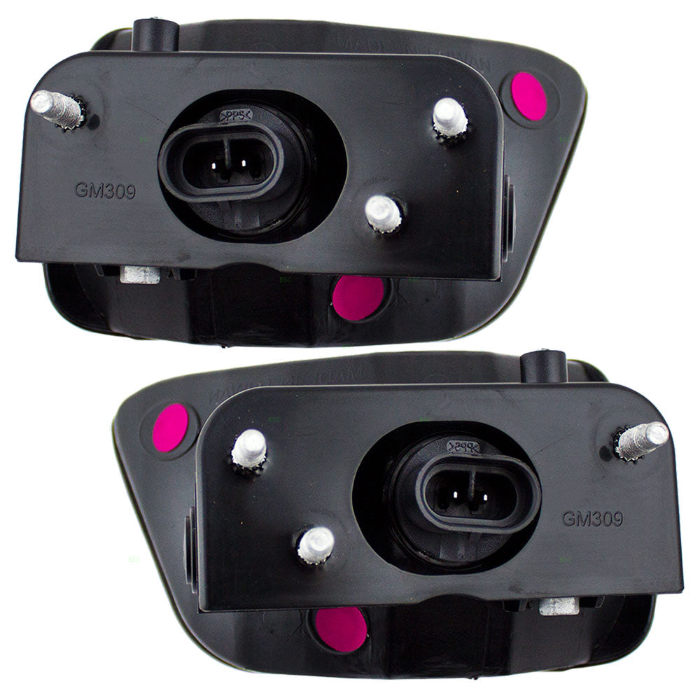 Brock Replacement Driver and Passenger Set Fog Lights Compatible with Trailblazer & Trailblazer EXT Ascender 15175700 15076246