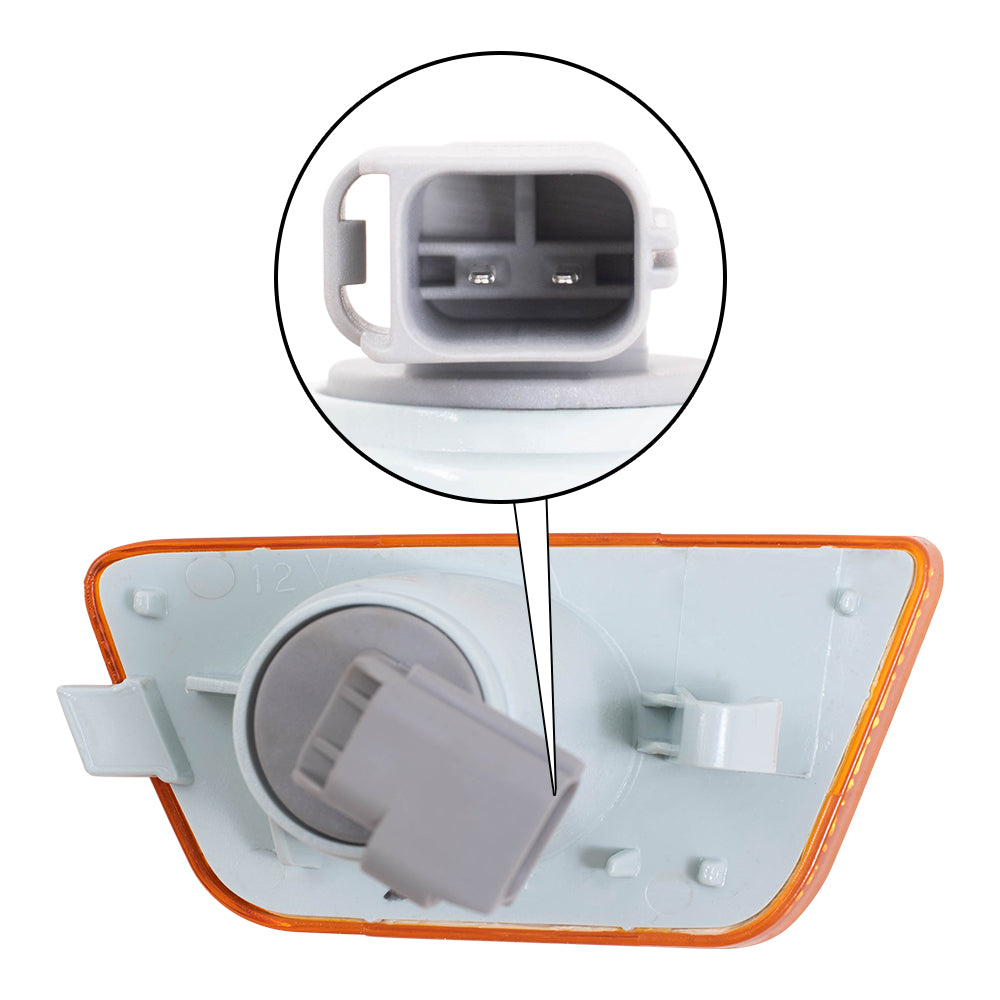 Brock Replacement Driver and Passenger Set Front Park Signal Side Marker Lights Compatible with 11-15 Cruze & Cruze Limited 42334144 42334145