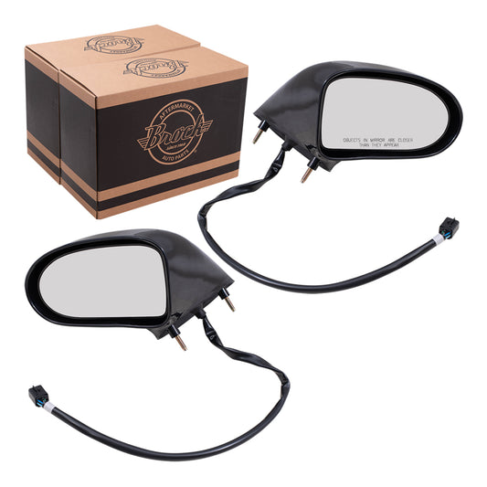 Brock Replacement Driver and Passenger Set Power Side Door Mirrors Compatible with LeSabre Park Avenue Ninety-Eight 89