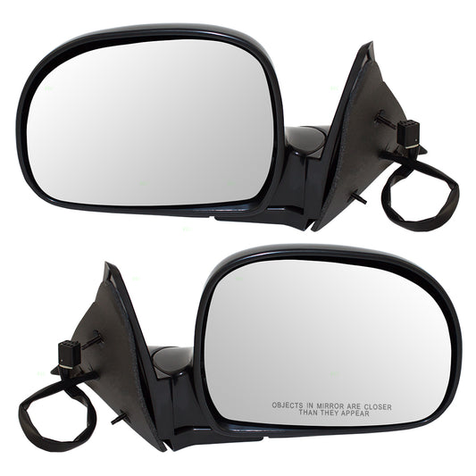 Brock Replacement Driver and Passenger Set Power Side Door Mirrors Compatible with Blazer S10 Sonoma Hombre Bravada Envoy Jimmy