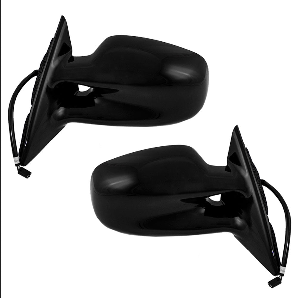 Brock Replacement Driver and Passenger Set Power Side Door Mirrors Twin Post Compatible with 1999-2003 Grand Am 2613585 22613584